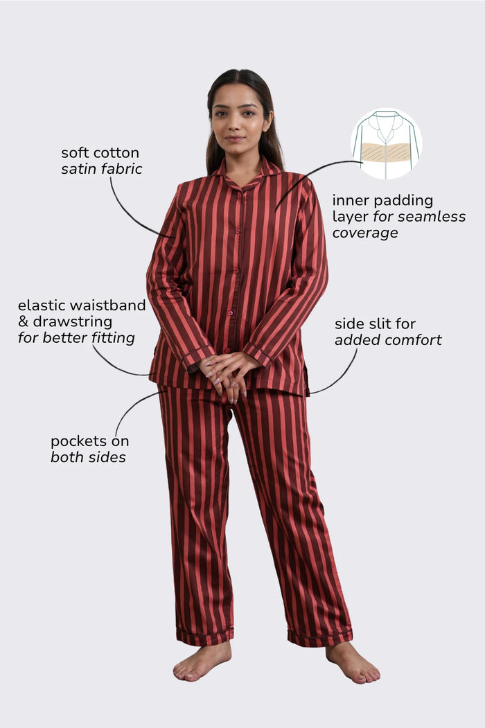 cocoa crush bra-less pyjama set