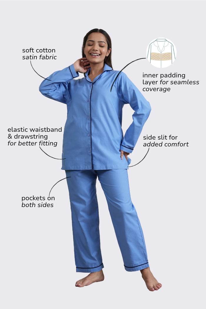 cool haze bra-less pyjama set