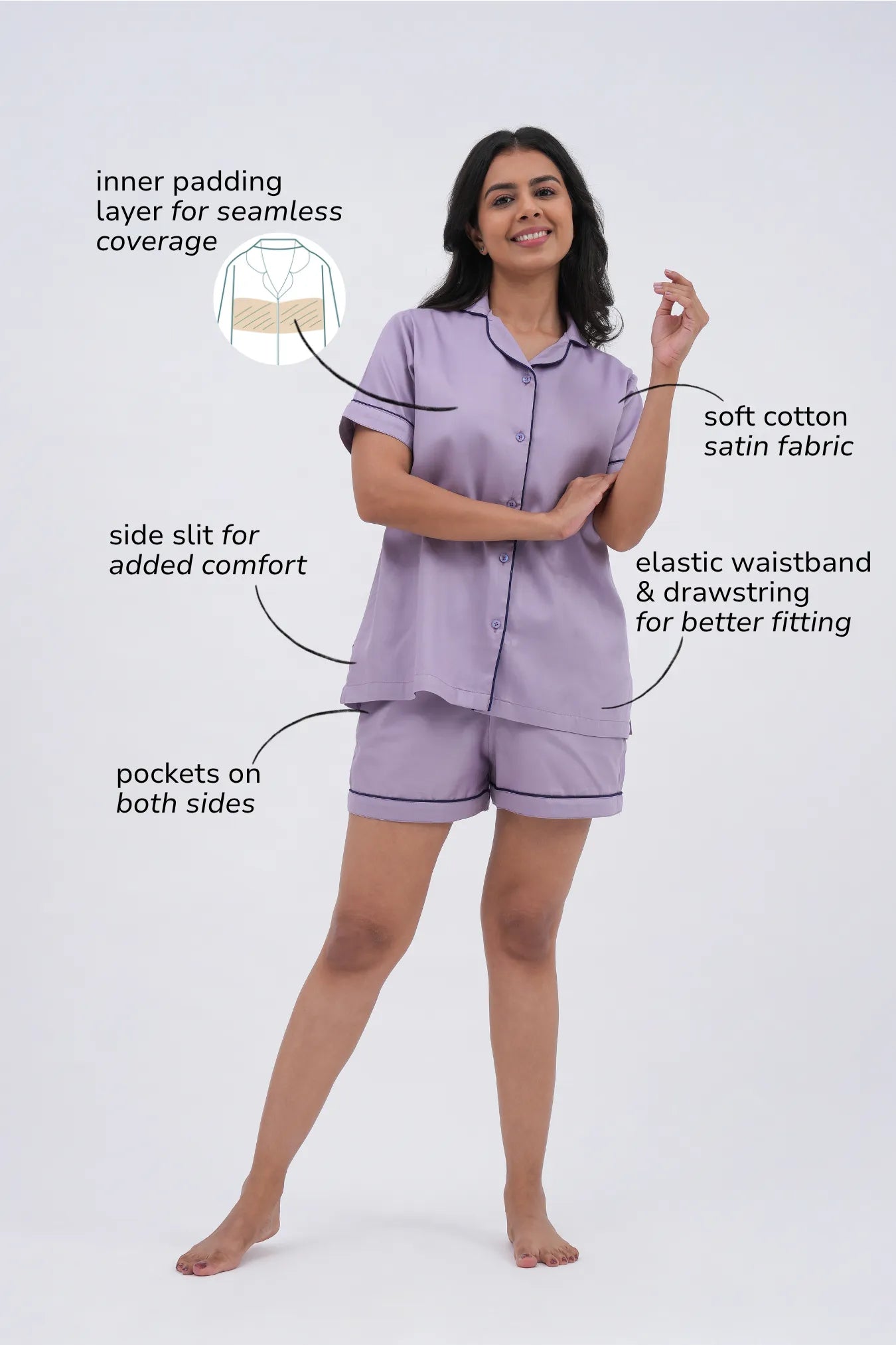 Fairy dust bra-less shorts set