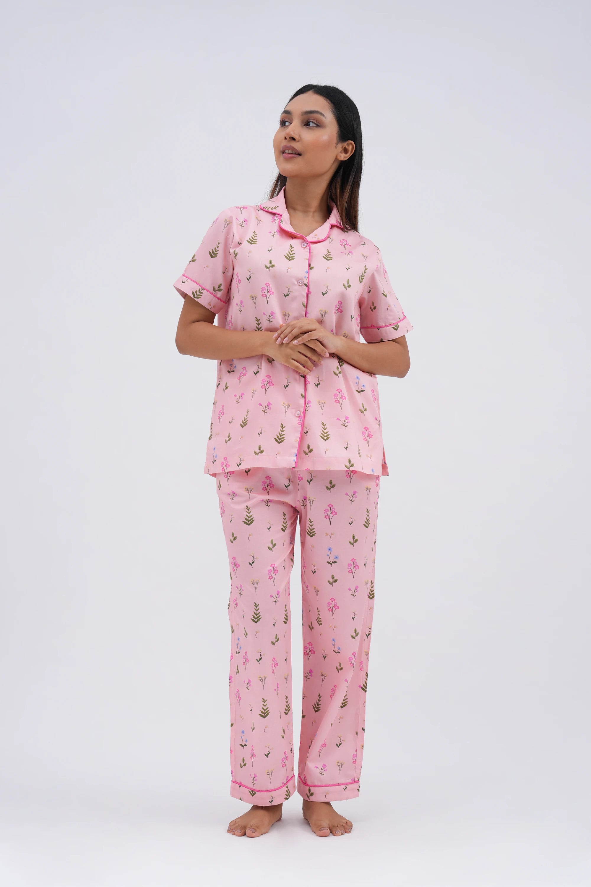 floral bloom bra-less top (half sleeves)