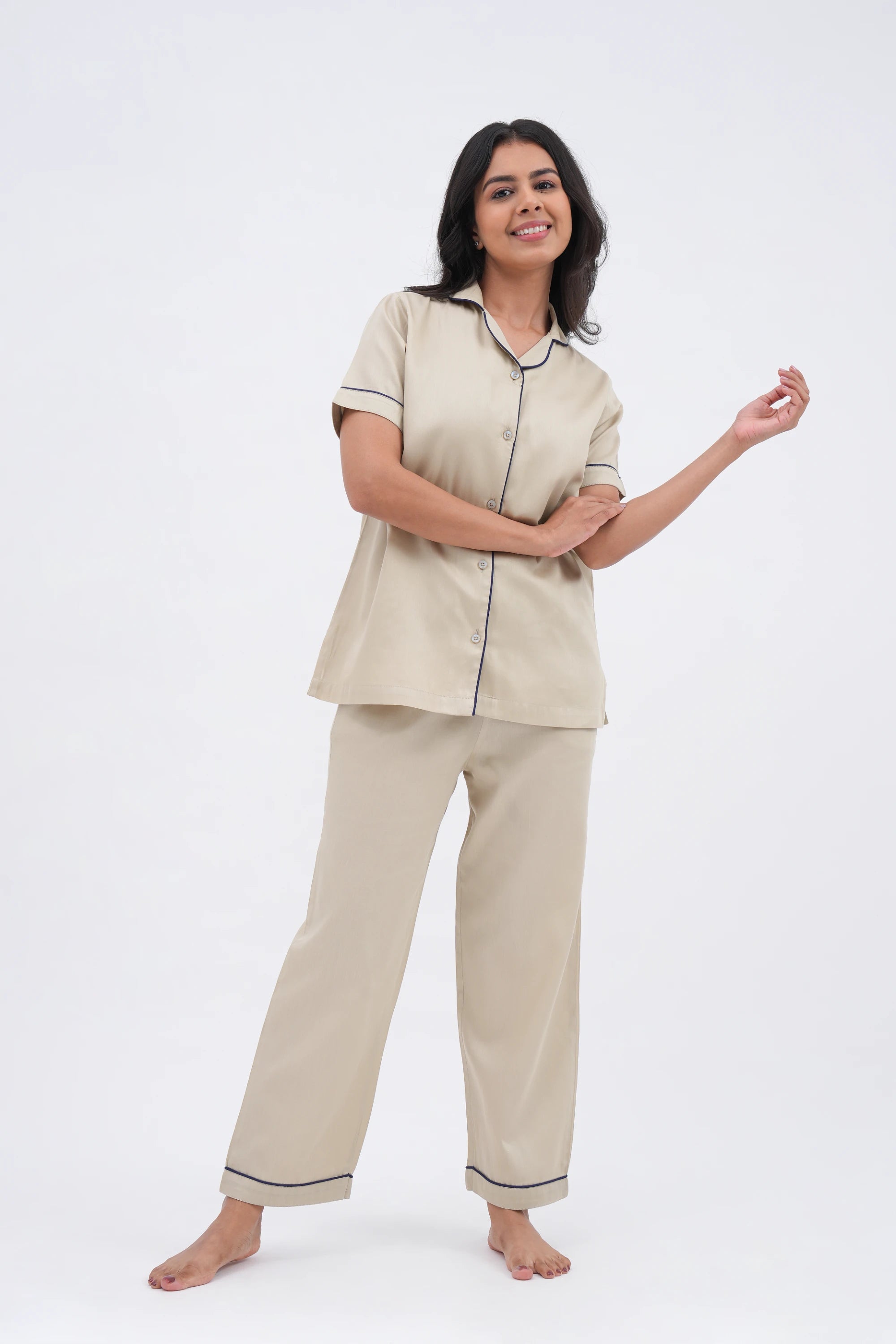 A beige Sestra Latte Love pyjama set