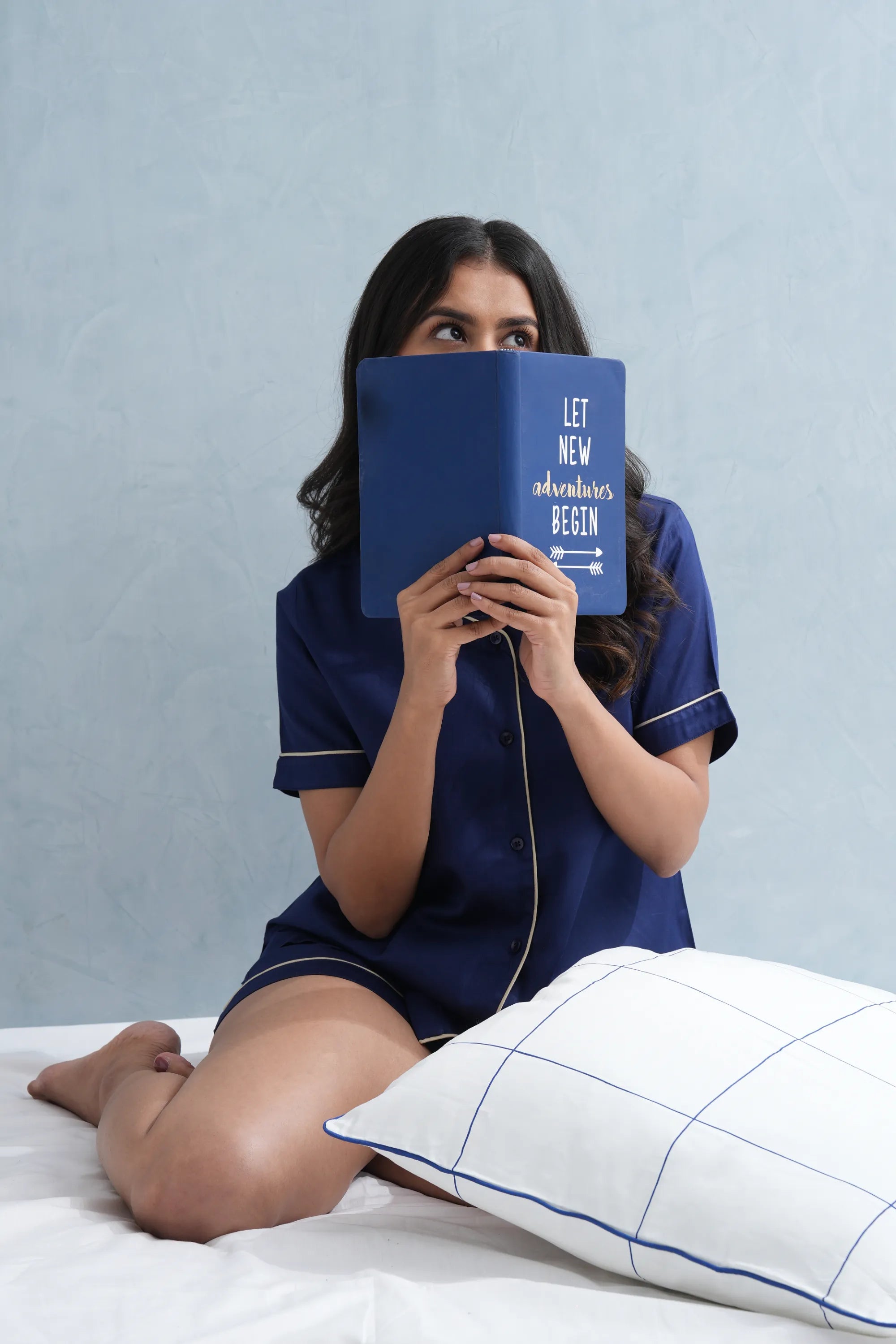 midnight sky bra-less shorts set