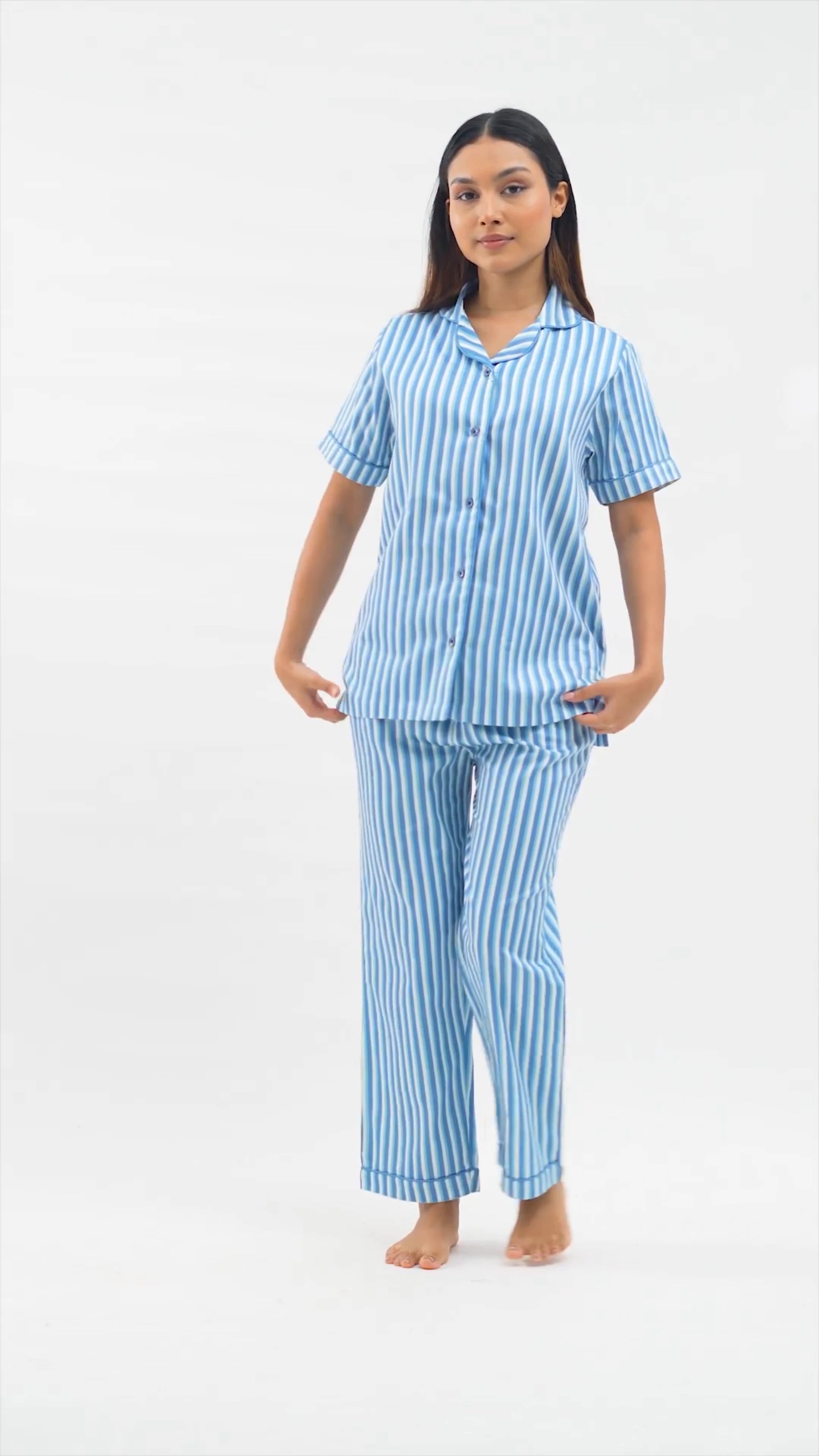 morning dew bra-less top and pyjama set by sestra