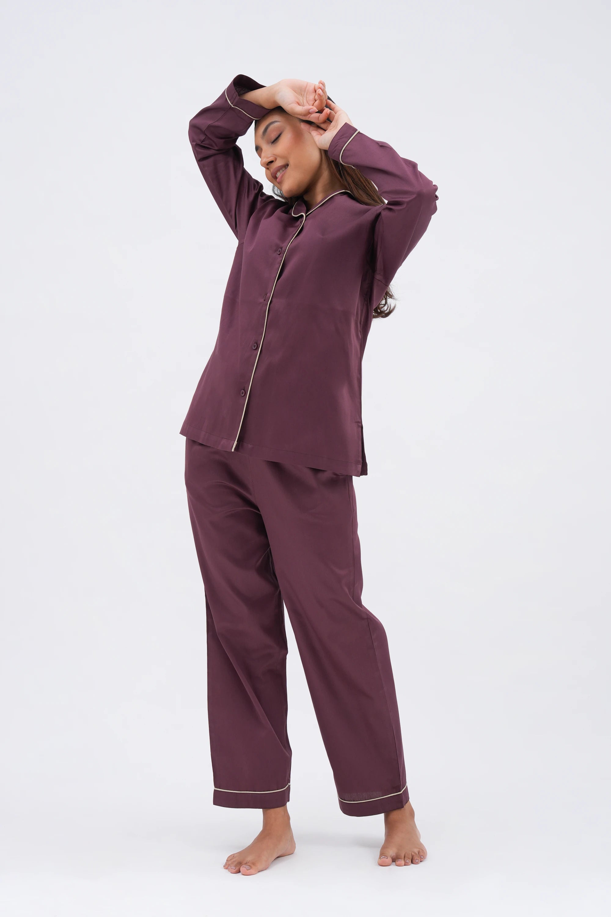 wine down bra-less top (full sleeves)
