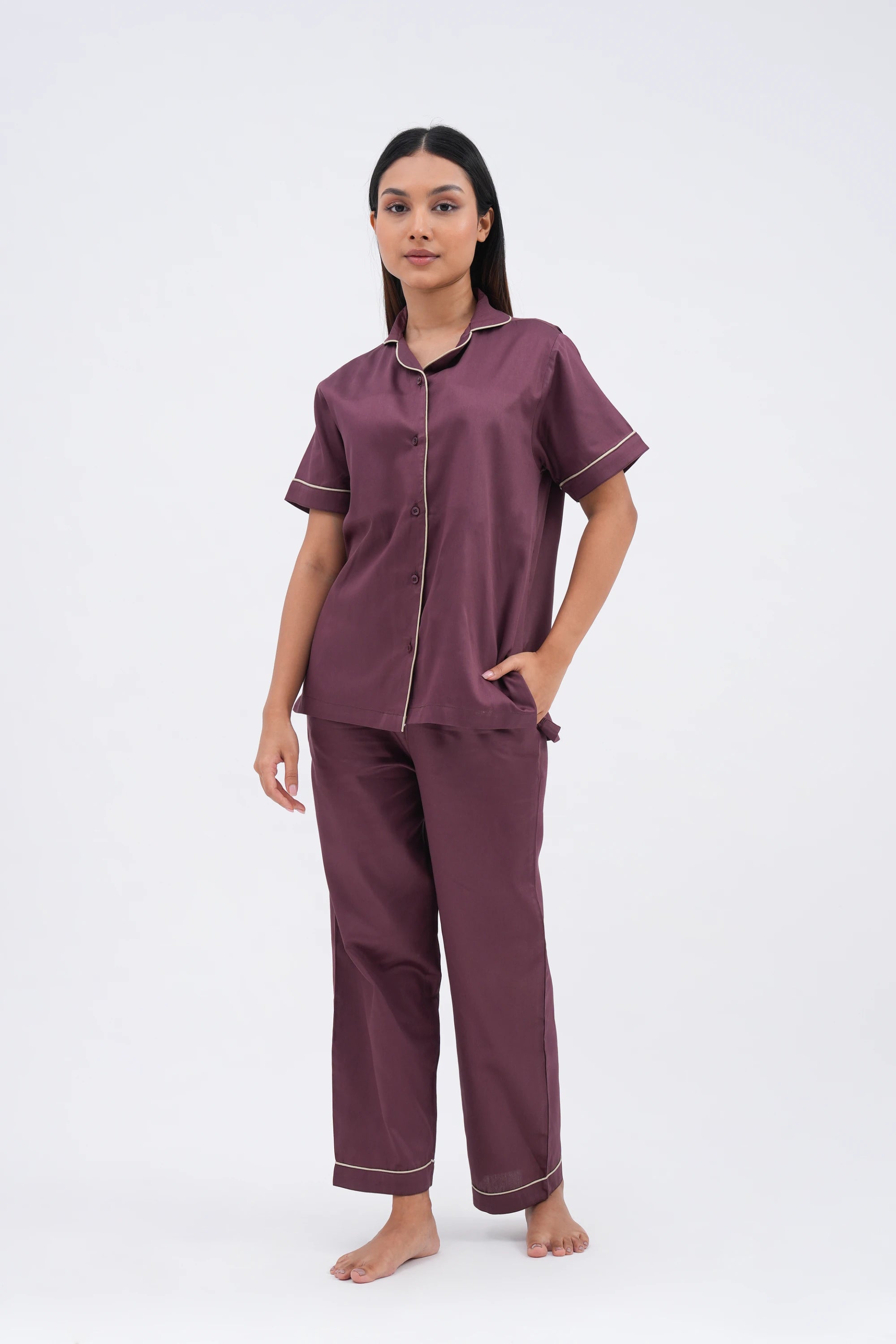 Wine down bra-less pyjama set by Sestra