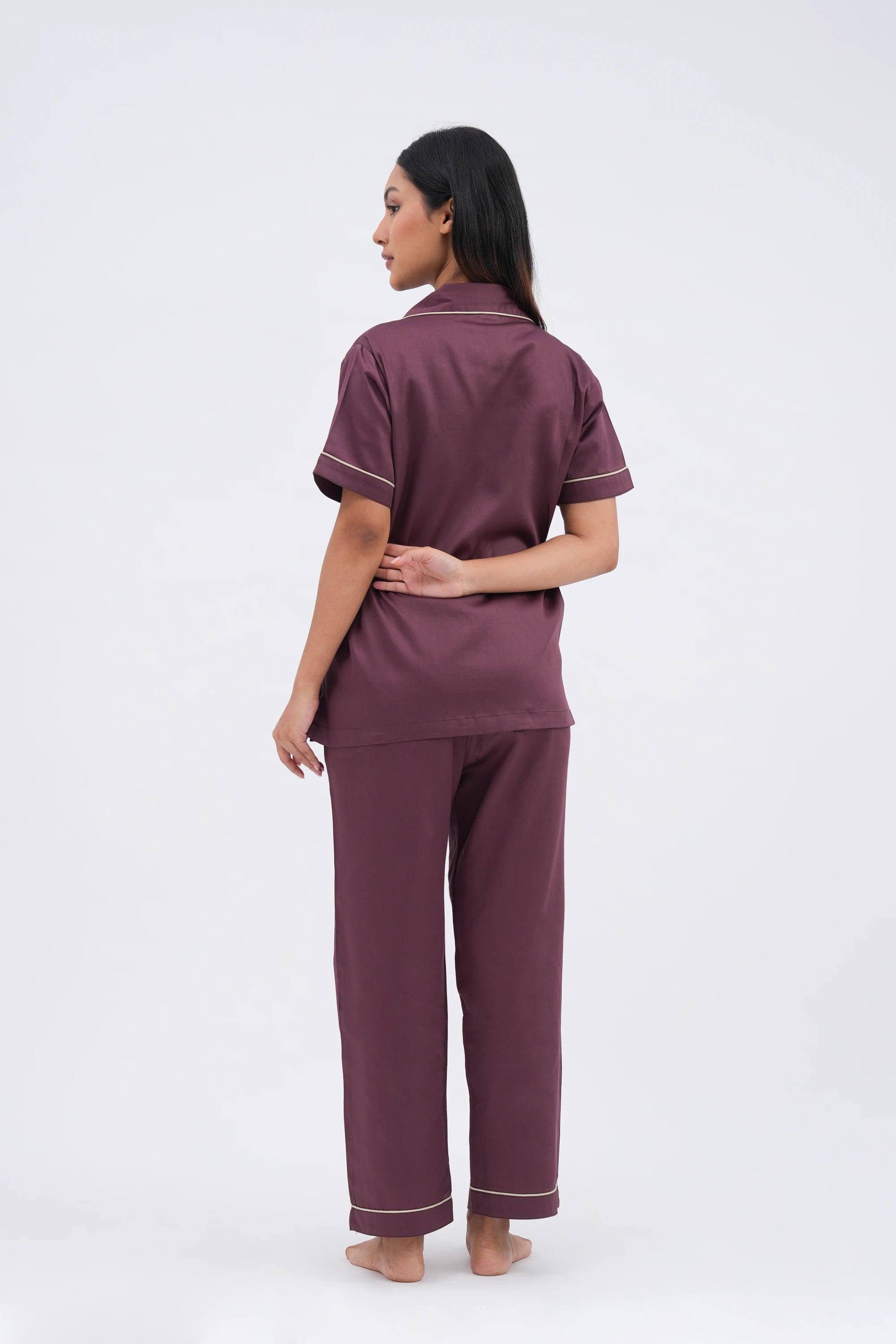Wine down bra-less nightwear pyjama set by Sestra