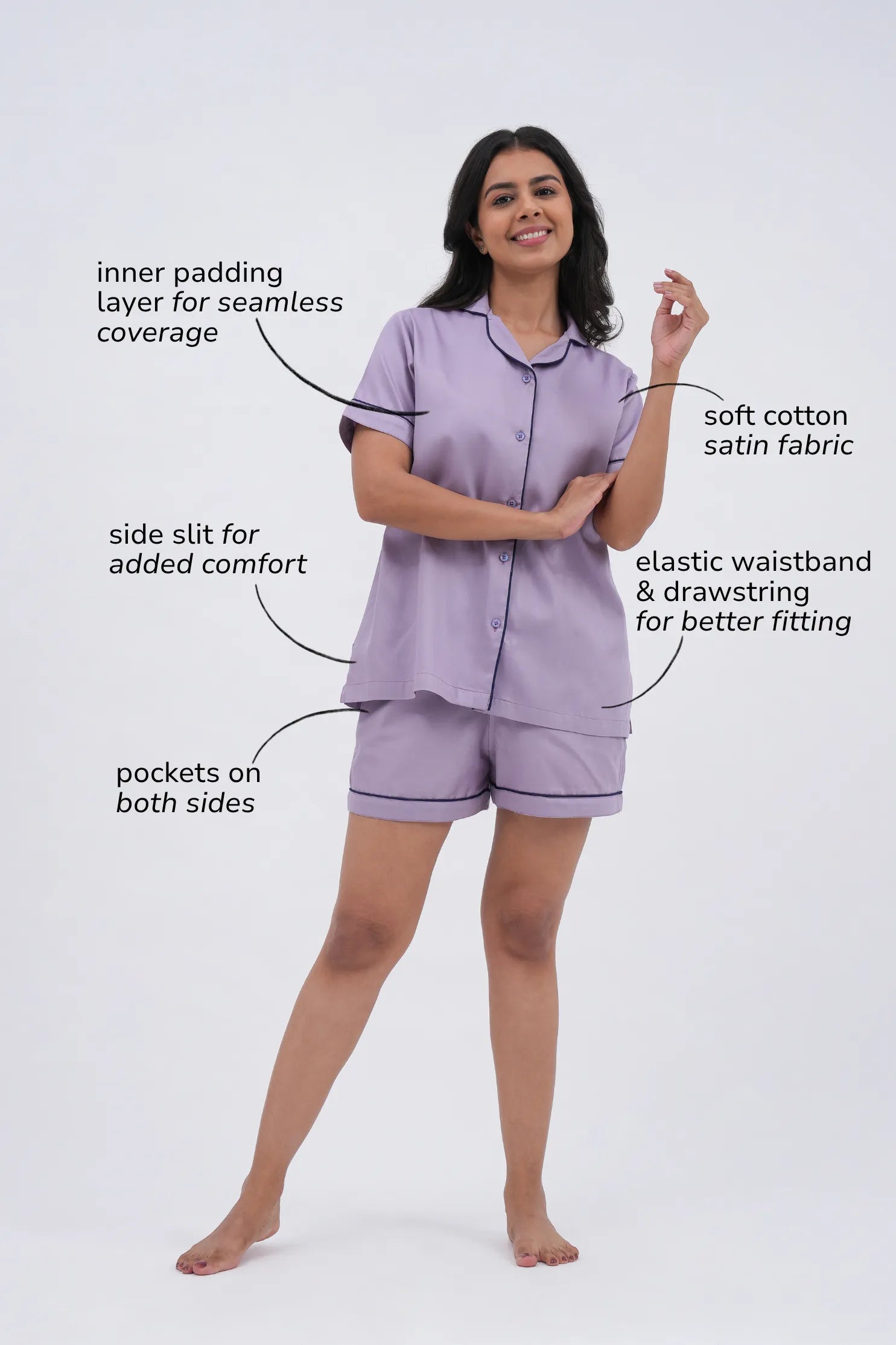 fairy dust bra-less shorts set