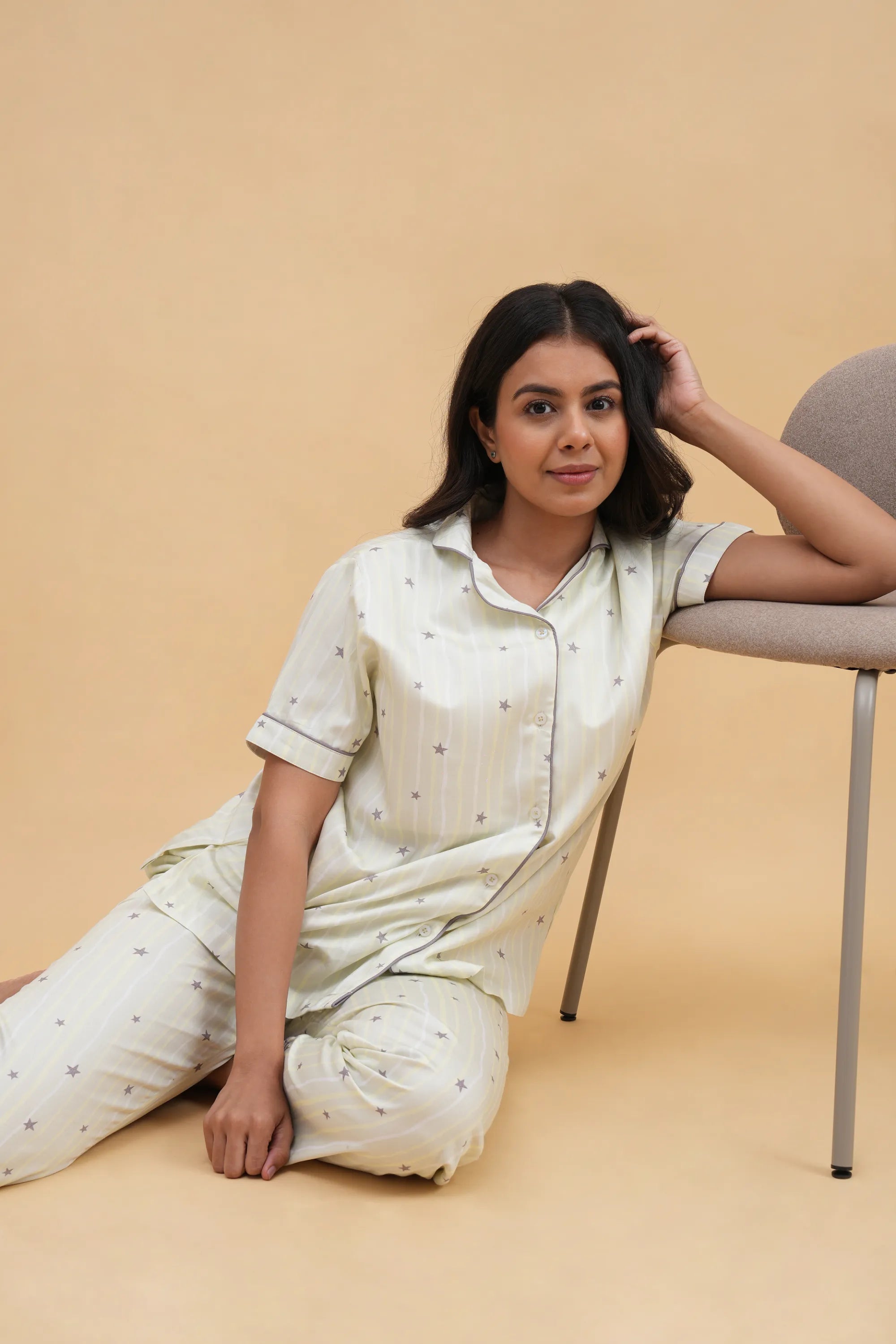 starry dreams bra-less pyjama set