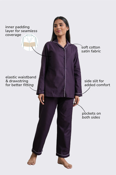 berry calm bra-less top (full sleeves)