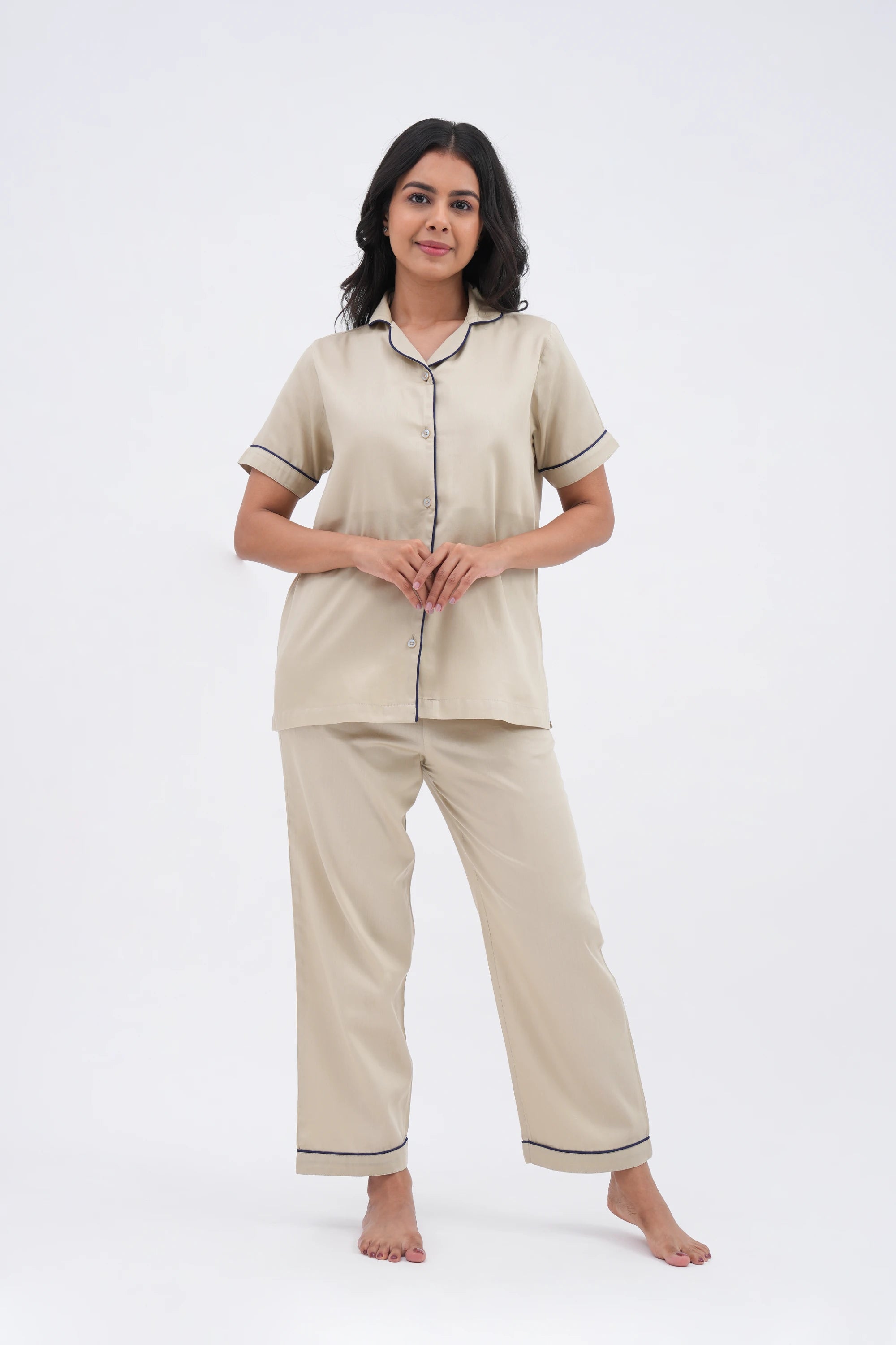 Latte Love Pyjama set in beige color | Sestra