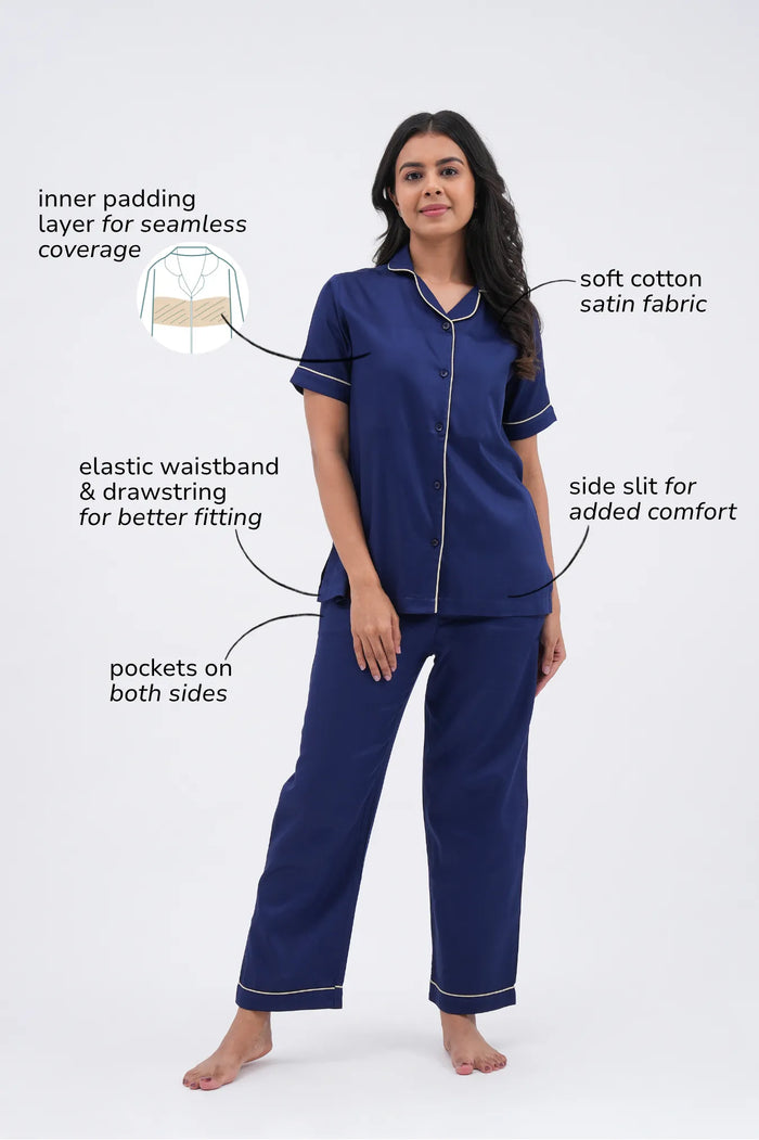 midnight sky bra-less pyjama set