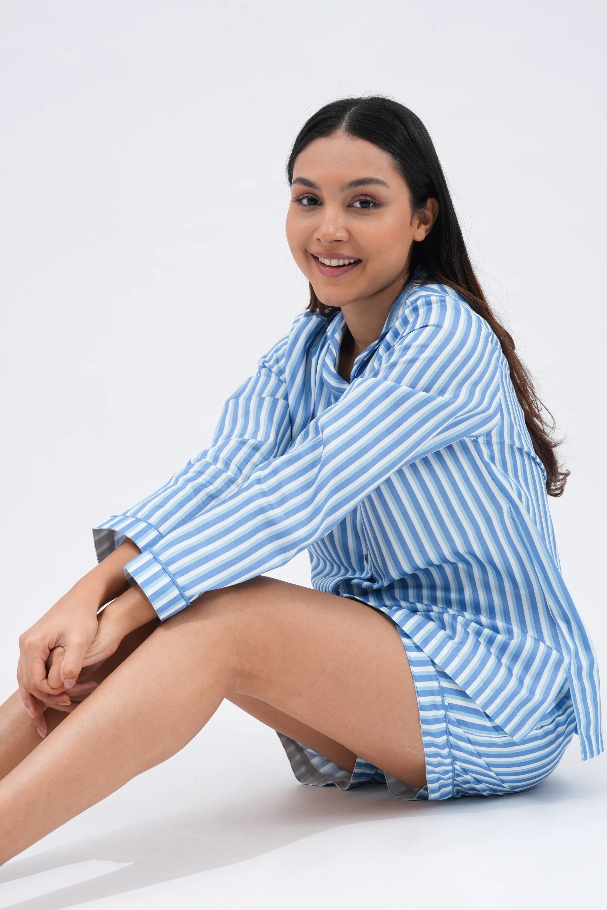 morning dew bra-less shorts set