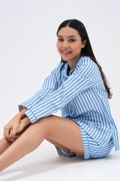 morning dew bra-less shorts set