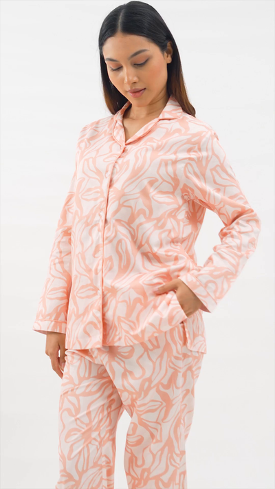 Coral cloud bra-less pyjama set by Sestra