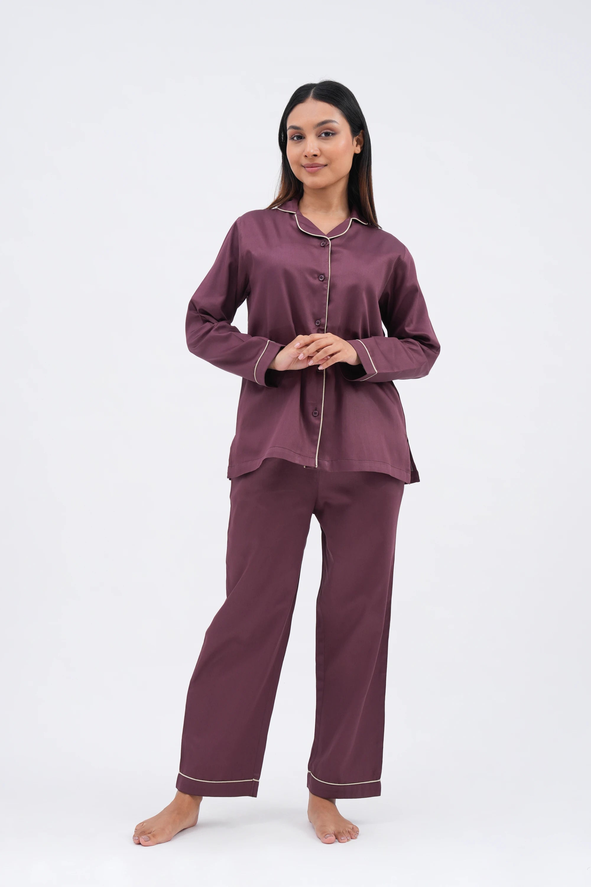 wine down bra-less top (full sleeves)